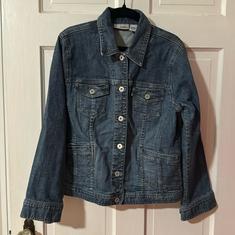 COPY - Chicos Platinum Denim Jean Women's Jacket Blue Stretch Size 0
